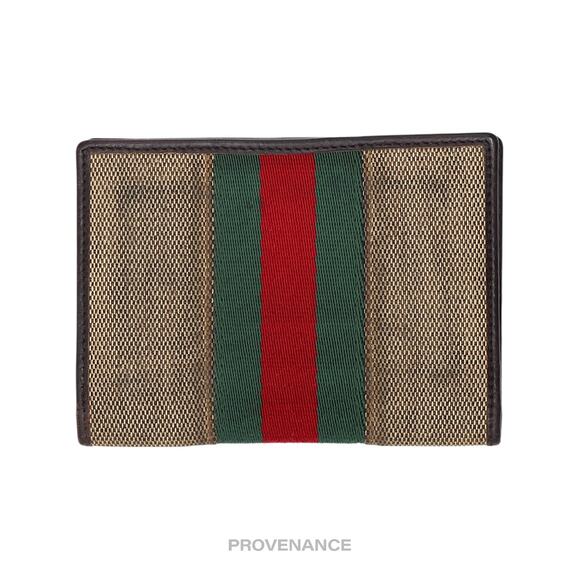 🔴 Gucci Pocket Organizer Wallet - Raffia with Web - Picture 8 of 9
